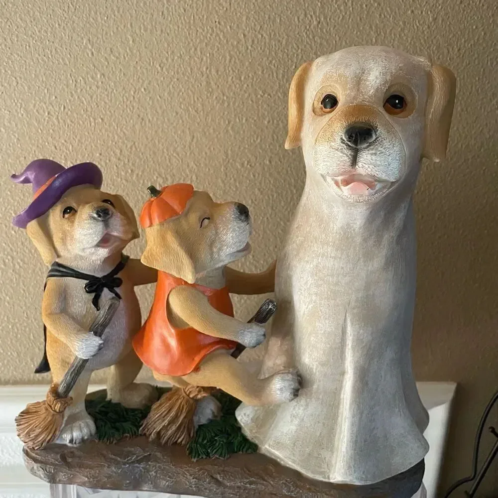 Hay and Harvest Golden Retriever Halloween Decoration Indoor Outdoor CUTEEE!
